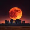 6- Blood Moon by Stonehenge